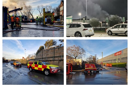 Nine photos of fire crews tackling 12-hour blaze at waste  site in Leeds