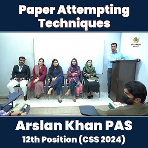 Paper Attempting Techniques | Read Right Institute G1 Session The Paper Attempting Techniques Lecture was delivered to G1 students at the commencement of their session. Hosts: Hiba Amir (PAS – 11th Position) Arslan Khan (PAS – 12th Position) Aiman Ashraf (PAS – 19th Position) Dr. Ahmed Raza (PSP – 27th Position) Mehak Imtiaz (PCS – 60th Position) Zainab Bajwa (IRS – 73rd Position) In this video, you’ll watch Paper Attempting Techniques by Arslan Khan (PAS – 12th Position). Stay tuned for more ex