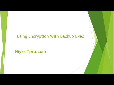 Using Encryption With Backup Exec