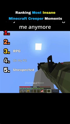 Ranking Most Insane Minecraft Creeper Moments #funny #ranking