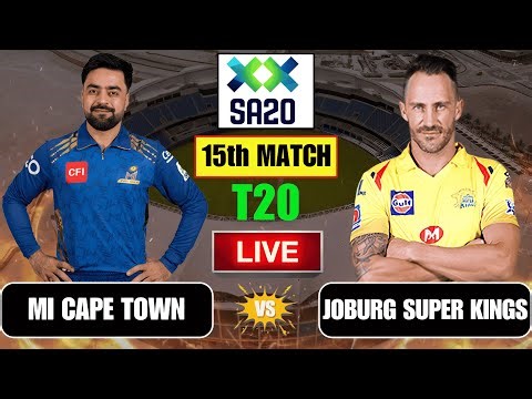 MI Cape Town vs Joburg Super Kings | 15th Match | SA20 2025 | Live Scores & Commentary |