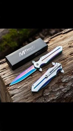 Knivox Mtech Gökkuşağı Metal Auto Kamp Çakısı #Shorts