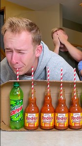 6.8M views · 17K reactions | Mountain Dew Hot Sauce Roulette  Kids, Dad, brother, sister, and family play diy funny straw game with mountain dew and hot sauce with straws. Funny soda roulette party game at home. | Benson Bros | Facebook