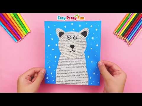 Easy Craft Idea To Make With Newspaper - Simple Polar Bear Craft