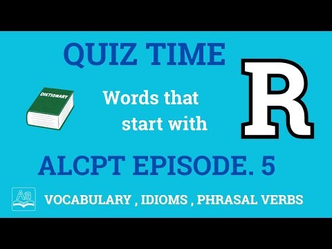 ALCPT Vocabulary Quiz | Letter R | Ep. 05 | Synonyms Mastery (Fast Quiz)