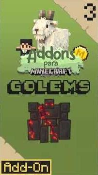 ADDONS MINECRAFT | ADDON DE GOLEMS 🥬 #minecraft #minecraftbedrockediton #minecraftshorts