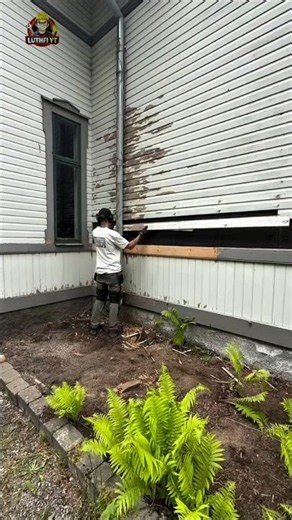 Exterior Wall Cladding Installation Process | Fast Siding Renovation Transformation #Shorts