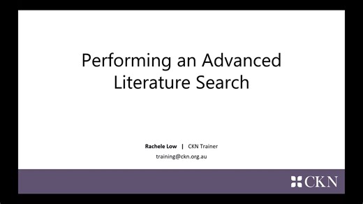 20260715_Performing an Advanced Literature Search