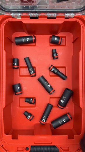 Your M12 Subcompact Impact sockets, finally in one proper setup. 🔧🔥 This insert locks your M12 FUEL™ Subcompact Impact, full 3/8” socket set, and battery into a clean, grab-and-go PACKOUT™ layout — no rattling, no wasted space. One case. One grab. Job-ready. 👊 Link in Bio🔗 #milwaukeetools #milwaukeepackoutsystem #packoutislife #packoutaccessories #toolorganization | Code Breaker Labs