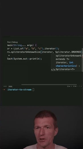 How To Convert an Iterator to a Stream #java #shorts