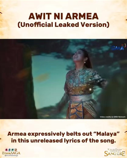 UNCONFIRMED “MALAYA” DRAFT RELEASED The song could have taken a very different path if these controversial lyrics made it to the final cut. Watch for yourselves and feel Armea’s supposed pain. | Encantadia Saga