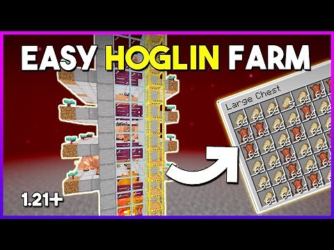 Minecraft 1.21+ Hoglin Farm Tutorial - Easy & OP Design!