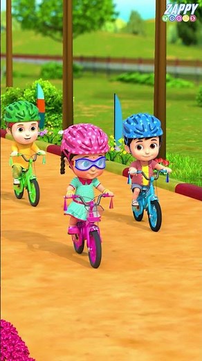 Cycle Race Song | पाँच छोटे बच्चे #shorts