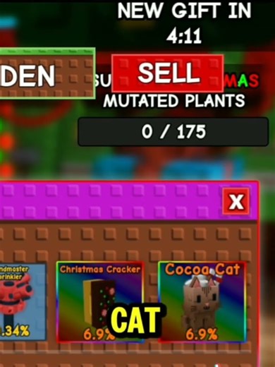 New moon cat V2☠️🔥#growagarden #roblox