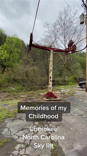 Childhood memories of the sky lift in Cherokee NC in the 1970s when Cherokee was booming and was the place to be on vacation. Now it’s slowly fading away. #sad #fy #girls #guys #kids #fun #foryou #love #summer #foryoupage #fishing #camping #abandoned #life #river #ghost #town #visit #stillfun #childhood #memory #family #boom #happy #neverforget #indian #sky #bear #ride #high