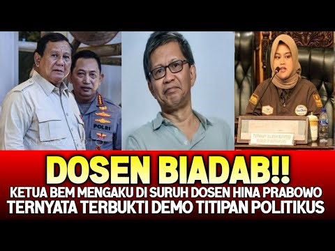 DOSEN INI DIRINGKUS STELAH SURUH MAHASEWA DEMO MENGHINA PRABOWO BINAT4NK! RUSAKNYA ETIKA PENDIDIKAN