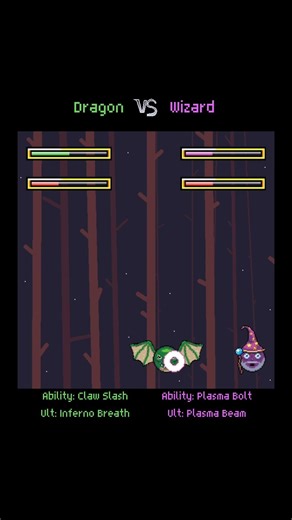 Dragon vs. Wizard! Comment your fighter ideas and I will make them.