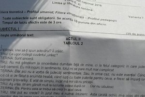 SUBIECTE și BAREM BAC 2016 ROMÂNĂ: Romanul psihologic și interbelic și un text dramatic, subiecte la prima probă scrisă la Bacalaureat