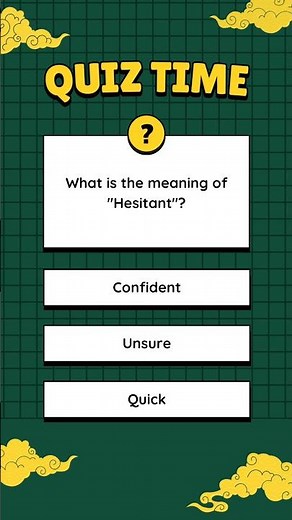 Learn 'Hesitant' in 30 Seconds! | Quick Vocabulary Quiz