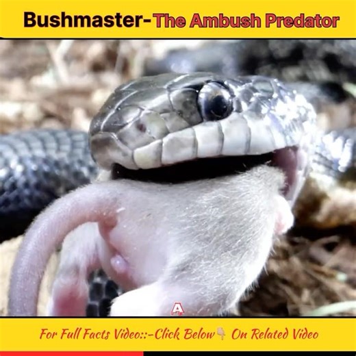 Bushmaster-The Fearless Hunter #venomous #snakes #bushmaster #animals #nature #facts #nighmare