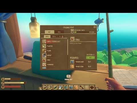 SELLING FISH TO TRADING POST TO GET TRADE COIN | Raft Chapter 3 UPDATE