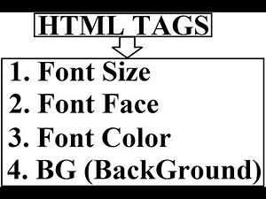 How To Use HTML Font Tag, Font Face Tag, Font Color Tag, and BG (Background) Tag In HTML Language?