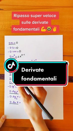 Ripasso sulle Derivate Fondamentali in Matematica