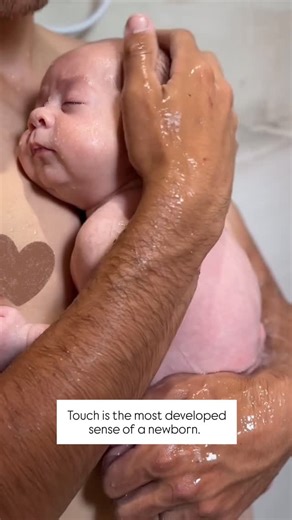 Oneberrie | Bath For Sleep Method on Instagram: "Touch is the only sense your baby mastered in the womb—it's their default setting for feeling safe and understanding the world. ​No wonder they want to be held all the time! Your gentle contact isn't just sweet—it's the most vital tool for regulating their stress and calming their nervous system. ​High touch isn't just soothing nicety—it's the critical sensory input that fundamentally builds your baby's brain architecture during the first three mo