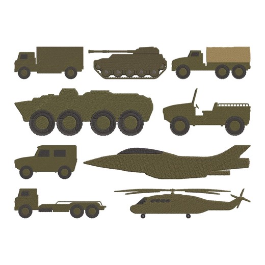 Military Vehicle Army Embroidery Design, Army Vehicle Military Machine Embroidery File, 9 Design, 7 Size, Instant Download - Etsy