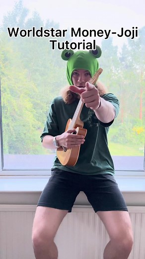 Easy Worldstar Money-Joji Ukulele Tutorial 🐸 #fyp #ukulele #tutorial #joji #worldstarmoney
