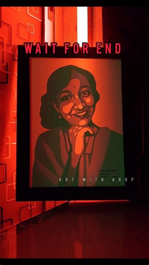 Amazing Paper Cutout Portrait Craft ✂️ | Art with Arup #Shorts #papercraft