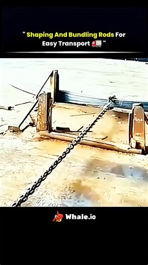 @solved_science on Instagram: "Steel rods are often bundled in a curved shape to make handling, storage, and transportation more efficient. The process uses mechanical pulling systems with chains and forklifts, ensuring secure stacking and reducing space requirements. #shaping #bundling #rods #easy #transport #tech #knowledge #technology #history #usa #innovation #fyp #viral #didyouknow #reels"
