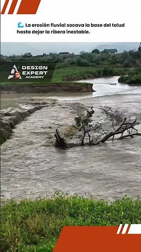 🌊 Erosión fluvial en ríos: cuando la corriente socava la ladera | DesignExpert