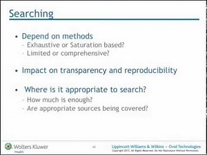 Step 3 in a Systematic Review