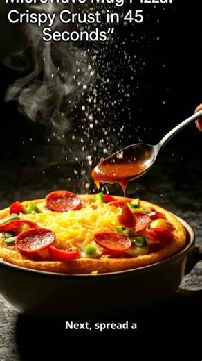 Microwave Mug Pizza: Crispy Crust in 45 Seconds
