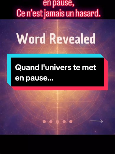 Visualise les énergies qui t'entourent. Parfois, la vie t’arrête sans prévenir. Et tu crois que tu perds du temps… Alors qu’en réalité, tu te réalignes. Quand tout se met en pause, observe : c’est ton énergie qui se réorganise, ton chemin qui s’épure, ta vibration qui s’élève en silence. Rappelle-toi : Ce que tu appelles “immobilité” est souvent un mouvement sacré. ✨ #ÉveilSpirituel #Conscience #Vibration #Énergie #wordrevealed