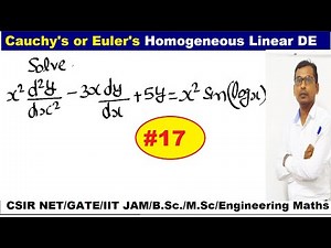 #17 Cauchy's homogeneous linear differential equation | solve (x^2 D^2-3xD+5)y= x^2 sin (log x)