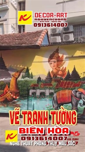 VẼ TRANH TƯỜNG BIÊN HÒA 9 Youtube Shorts