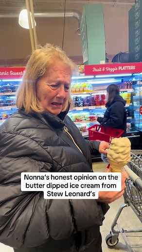 My mom sent me this, and I can’t stop laughing #nonna #stewleonards #buttericecream