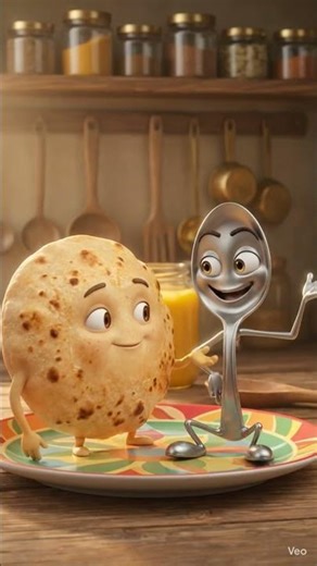 🌿🌱🍃 roti aur chammach ke bich Ki ladai#ai #shorts #viral #talkingobjects