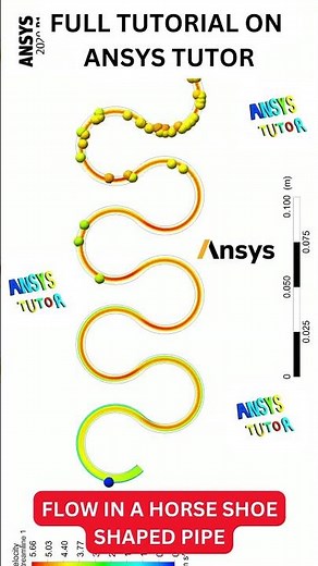 Horseshoe pipe ANSYS Fluent Tutorial #shorts