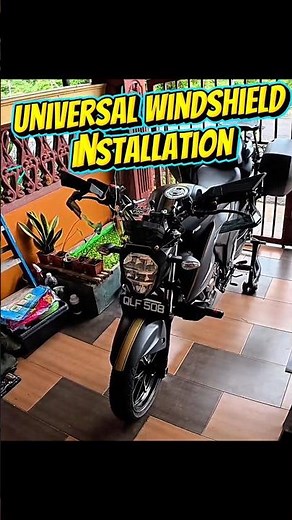 Installing Universal Windshield To Naked Bike