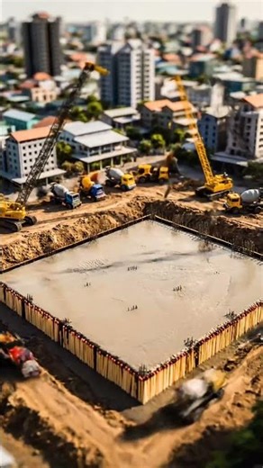 Matchstick Foundation: Miniature Construction Time-Lapse! 🏗️