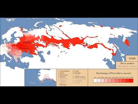 The spread of Slavs. Proto-Slavic ancestry percentage. Detailed Edition: Every Year 400 - 2023