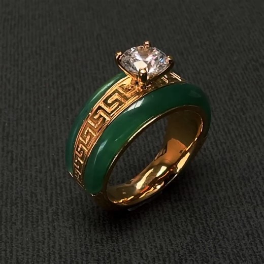 How to make this ring 💍_ Emrald ring design #hallmarkcraft #jewellry #goldring #pendent #braclete #hallmark #ring | Hallmark Craft