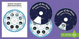 Southern Hemisphere Moon Phases Wheel Visual Aid