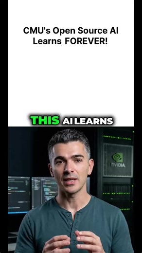 This AI learns forever,and it's open source. 🤯 Stop paying for massive,static AI models. CMU just released an open-source model that continually improves,beating larger LLMs. This is the sovereignty battle in action. 👉 Follow comment 'FOREVER' and I'll DM you the GitHub link and my full breakdown. #ai #opensource #tech #machinelearning #cmu #developer #fyp