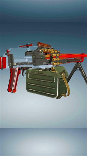 PKM machine gun: belt feed system