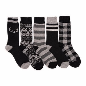 MUK LUKS Men's 5 Pack Wool Socks