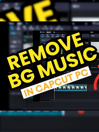 🔕How to remove background music from a video in Capcut Desktop. I recorded a video of myself talking but a copyright music is playing in the background. Here's how to remove the background music using Capcut Desktop and keep my voice only. Open Capcut Desktop and start a new project. Import the video recording. Drag and drop the video into the timeline. Go to the Details panel and choose the Audio tab. Scroll down and activate Vocal Isolation. Vocal Isolation is a PRO feature. If you are using 